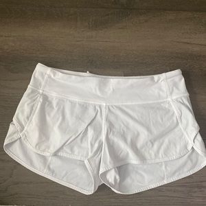LULULEMON 2.5 inch White Speed Shorts Size  6